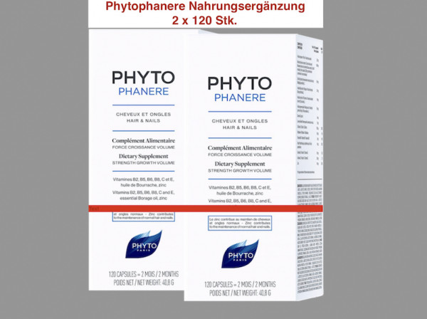 PHYTO Phytophanére Kapseln zur Nahrungsergänzung 2 x 120 Stk.