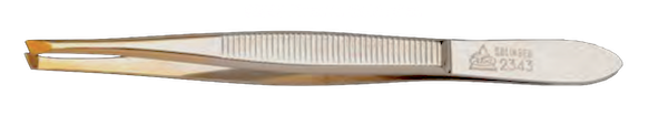 Becker Manicure Erbe 92343 Pinzette Goldspitze schräg abgewinkelt