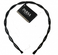 Parsa Haarschmuck Schwarz Haarreif gedreht schmal, No. 202370