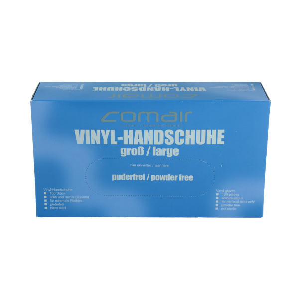 Comair Friseurbedarf Handschuhe aus Vinyl transparent - Groß