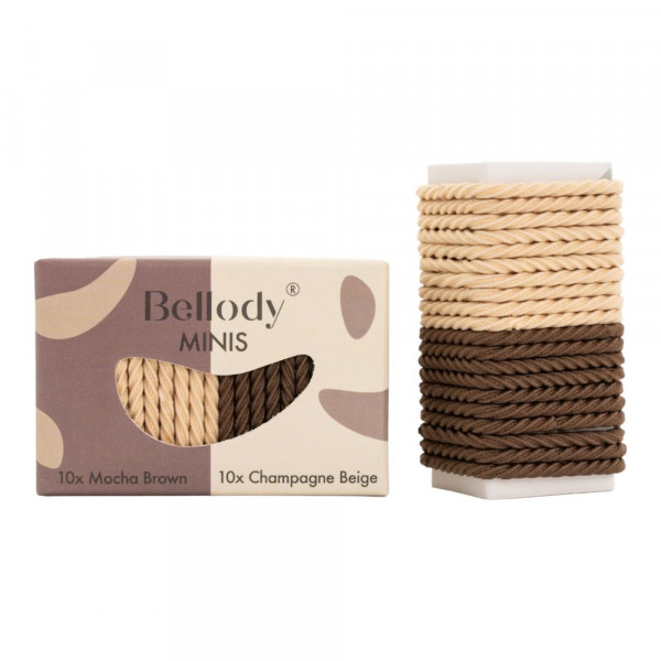 Bellody Mini Haargummis Mix Braun + Beige
