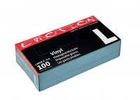 Efalock Vinyl Handschuhe schwarz, latexfrei, puderfrei, Gr. L