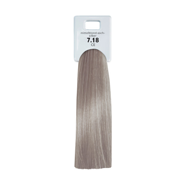 Alcina Color Gloss + Care Emulsion 7.18 Mittelblond Asch Silber