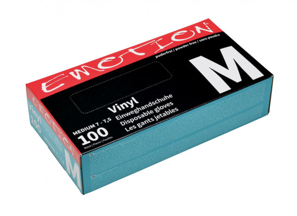 Efalock Vinyl Handschuhe schwarz, latexfrei, puderfrei, Gr. M