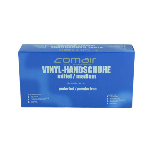 Comair Friseurbedarf Vinyl Handschuhe Gr. M Box 100 Stk.