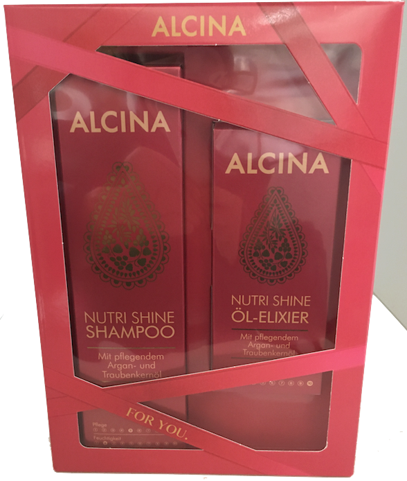 Alcina Geschenkset Haar Nutri Shine Shampoo + Öl-Elixier