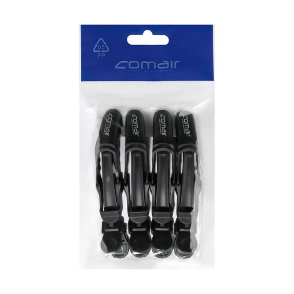 Comair Friseurzubehör JAWS Abteilclipse mit Gelenk schwarz, 4er Set Comair Friseurzubehör JAWS Abteilclipse mit Gelenk schwarz, 4er Set